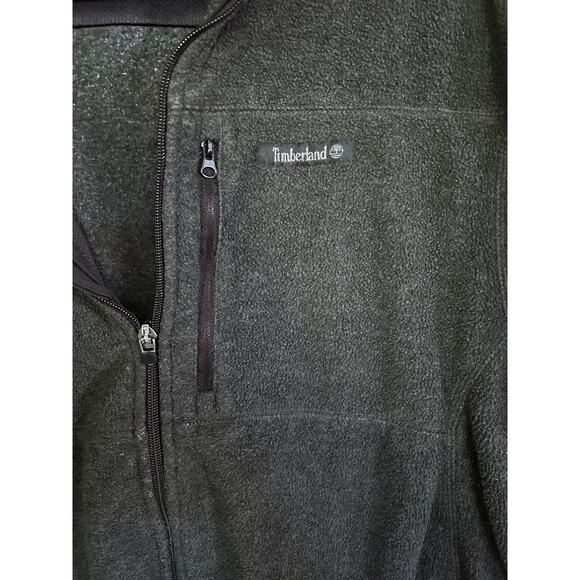 Timberland Fleece Jacket Charcoal Gray Full Zip Size S/P Outdoor Hiking Warm - Picture 3 of 7